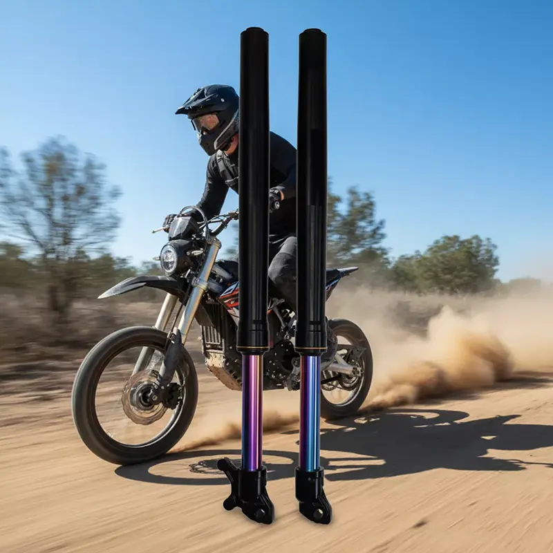 Кемпірқосақ түсі Арнайы төңкерілген алдыңғы шанышқы Мотоцикл амортизаторы